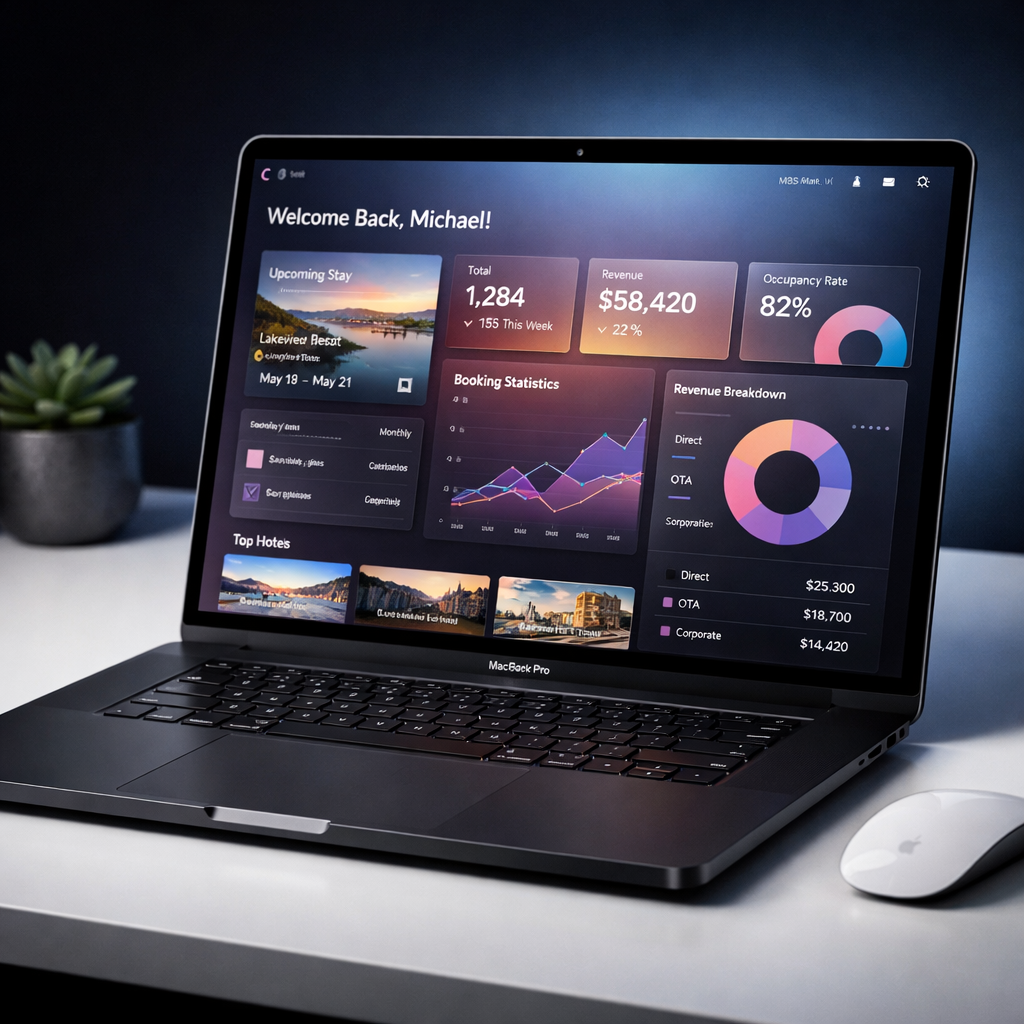 MacBook Pro con Web Design Dashboard